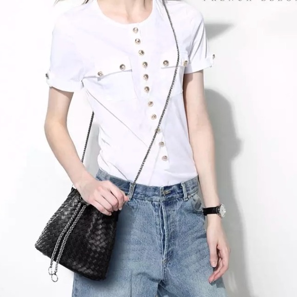 🆕 FLORENCE Weaved Drawstring Bucket Bag - Picture 8 of 8